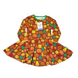 NWT Toby Tiger Organic Pumpkin Dress Size 2/3